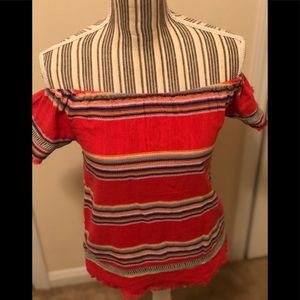 NWT dRA striped off shoulder blouse